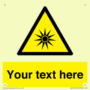 Custom Optical Radiation Sign